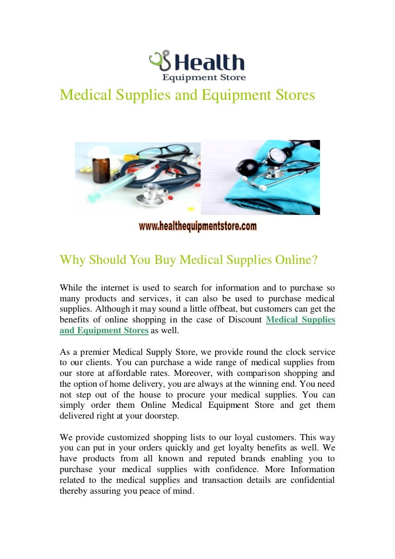 Where do you buy medical supplies 57 Where do you buy medical supplies 46